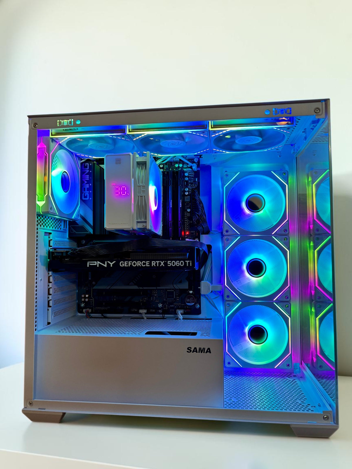 Ordinateur gaming, RTX 5060TI, Ryzen 5 7600X, RAM DDR5, 1TB NVMe