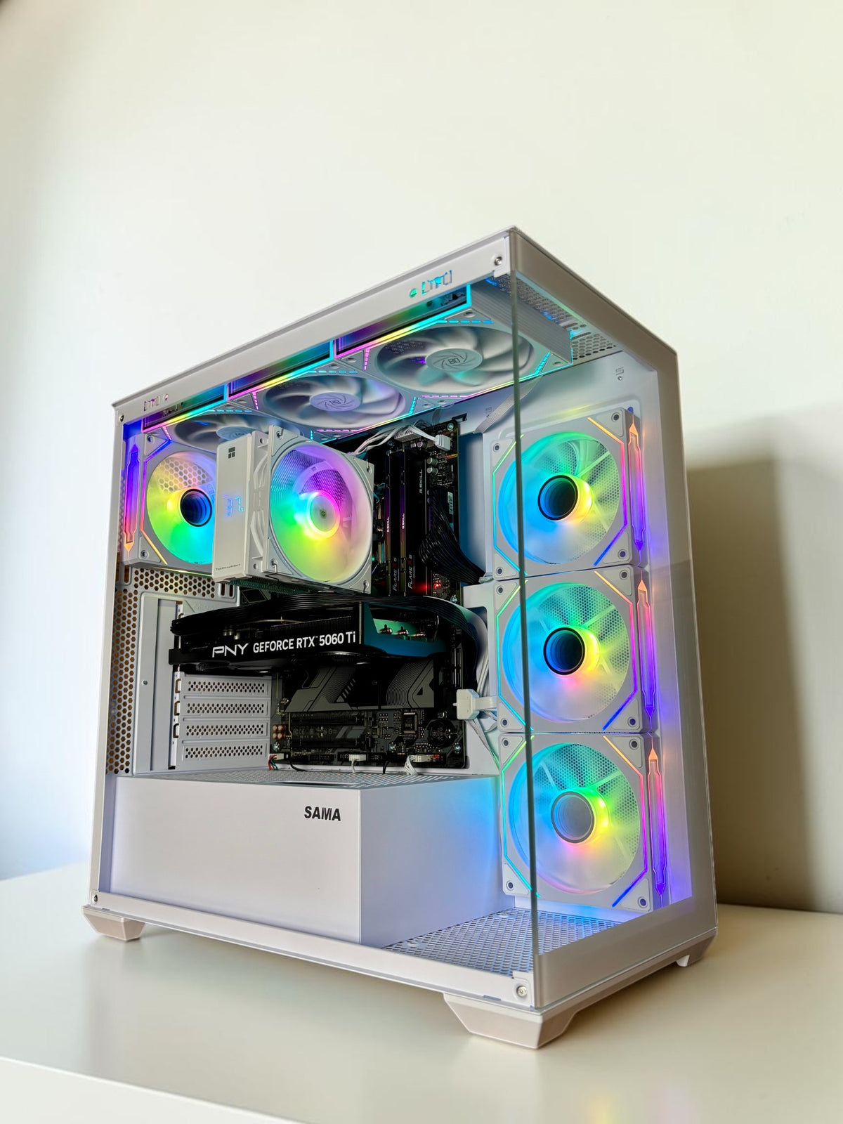 Ordinateur gaming, RTX 5060TI, Ryzen 5 7600X, RAM DDR5, 1TB NVMe